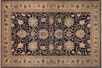 handmade Traditional Kafkaz Chobi Ziegler Blue Green Hand Knotted RECTANGLE 100% WOOL area rug 9 x 13